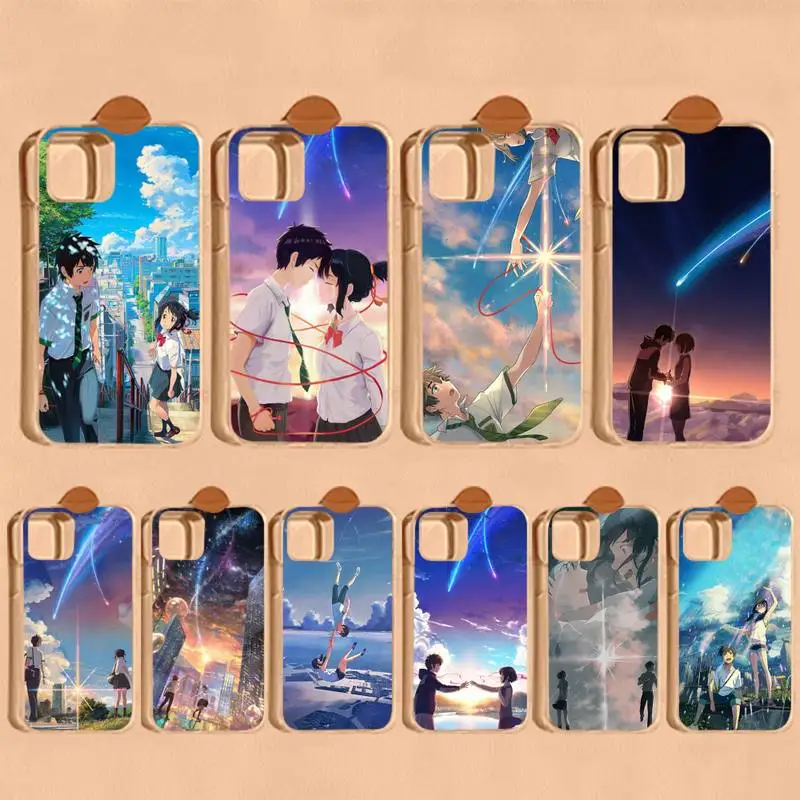 

MINISO Your Name Phone Case For iPhone 14 11 12 13 Mini Pro XS Max Cover 6 7 8 Plus X XR SE 2020 Funda Shell