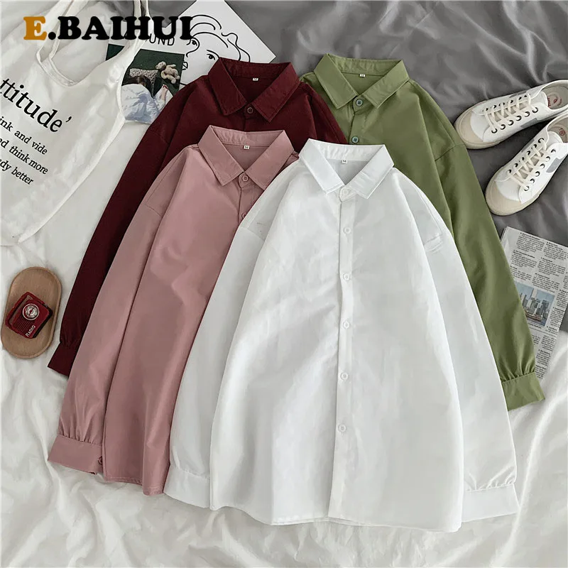 

Рубашка Женская осенне-весенняя, черно-белая, с длинным рукавом, в стиле бойфренда