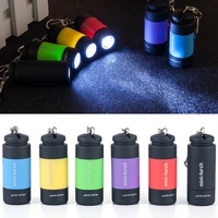 portable mini keychain pocket torch usb rechargeable led flashlight waterproof outdoor keychain torch lamp lights mini torch