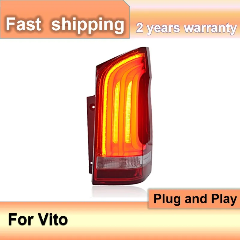 

Car Accessories for Mercedes Vito Rear Light 2016-2021 Vito Taillight Mercedes Benz Taillights LED Fog Brake Dynamic Turn Signal