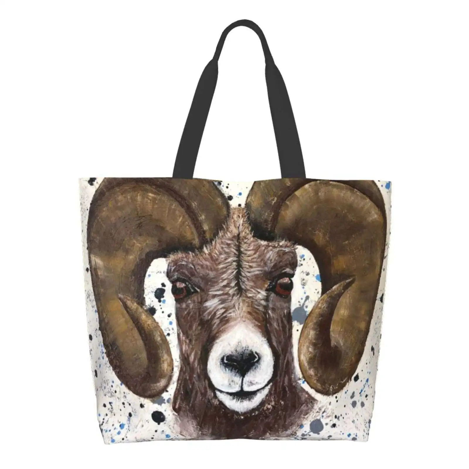 

Headache Women Totes Shoulder Bags For Travel Girls Handbag Shopper Bag Ram Rams Sheep Big Horn Horns Mountain Wildlife