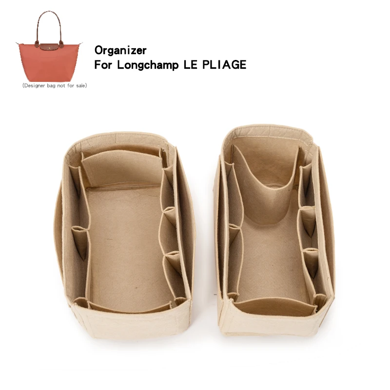 

Felt Purse Insert Cosmetics Organizer,Handbag Makeup Bag Shapers,Tote Hobo Bag Storage Divider Liner For Longchamp LE PLIAGE