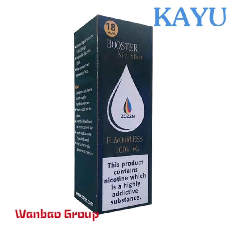 Картонная бутылка-капельница с принтом на заказ 30 мл бумажная складная коробка