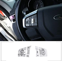 for land rover discovery sport 2015 2019 aluminum alloy car steering wheel button frame cover sticker 10 pcs low version