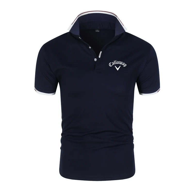 

Summer Men's Lapel Slim Short Sleeve Outdoor Sports T-Shirt Fashion Golf Shirt Printing Polo Shirt Top Polo Suit Business T-Shir
