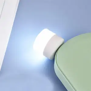 1/2Pcs USB Plug Lamp Computer Mobile Power Charging USB Book Lamp LED Eye Protection Reading Light Small Round Light Night Light