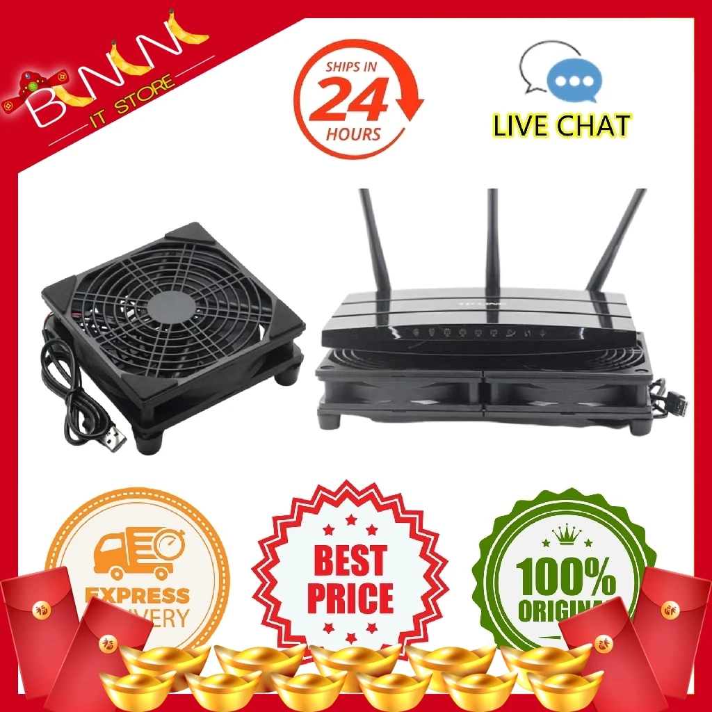 

120mm / 240mm Cooling Single/Duo Fan External Cooler Stand For Router Tp-link AX10/AX20/AX50/AX73/DECO E4 X20 X60 MR200