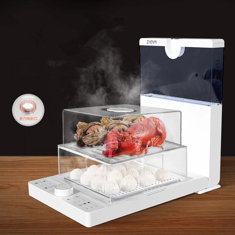 Электрический паровар Zhenmi для кухонной бытовой техники приготовления пельменей и пищи, многофункциональный домашний процессор на 3 уровня.