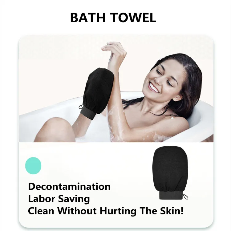 

Hammam Shower Bath Scrub Glove Exfoliating Body Scrub Facial Tan Massage Mitt Removal Kessa Exfoliate Peeling Glove Towel