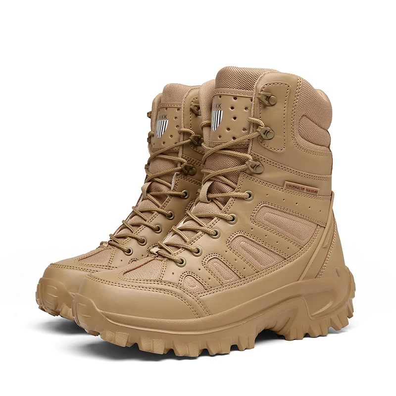 

Military Ankle Boots Men Outdoor Leather Tactical Combat Man Boots Army Hunting Work Boots For Men Shoes Casual Boots Size 39-47