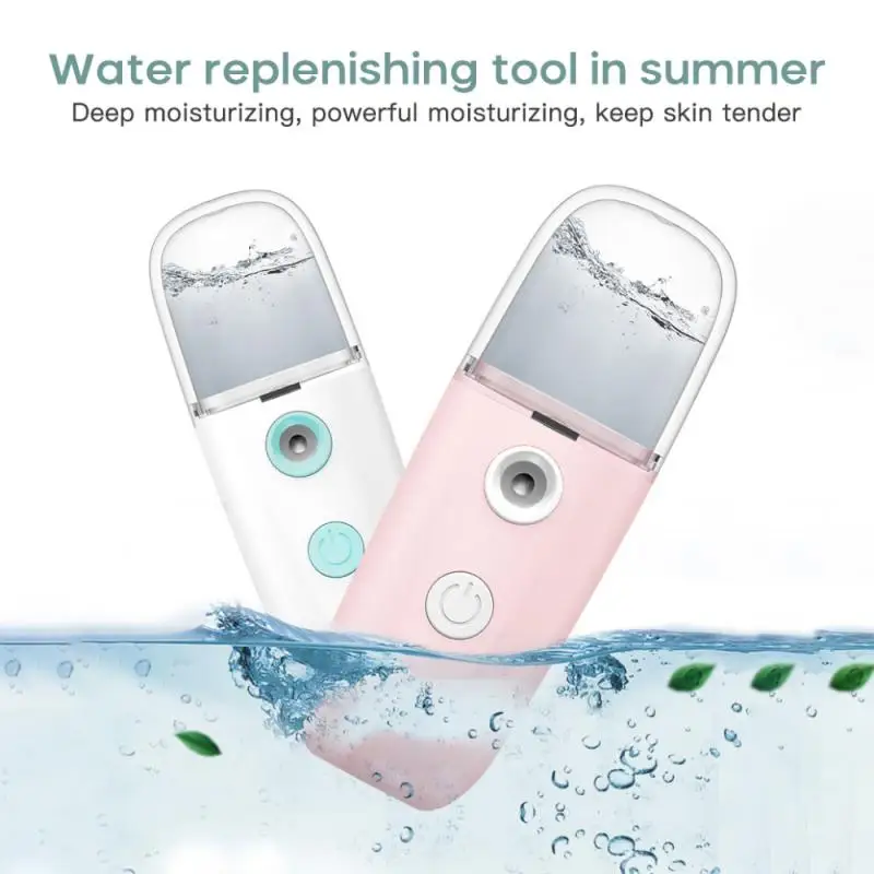 

2022 USB нано-распылитель для лица, мини-инструмент для красоты, спрей-устройство, перезаряжаемый небулайзер, инструмент для увлажнения и ухода...