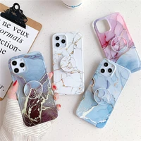 luxury marble phone case for iphone 13 pro max bracket etui soft shockproof bumper hacd pc back cover on for iphone 13 mini case