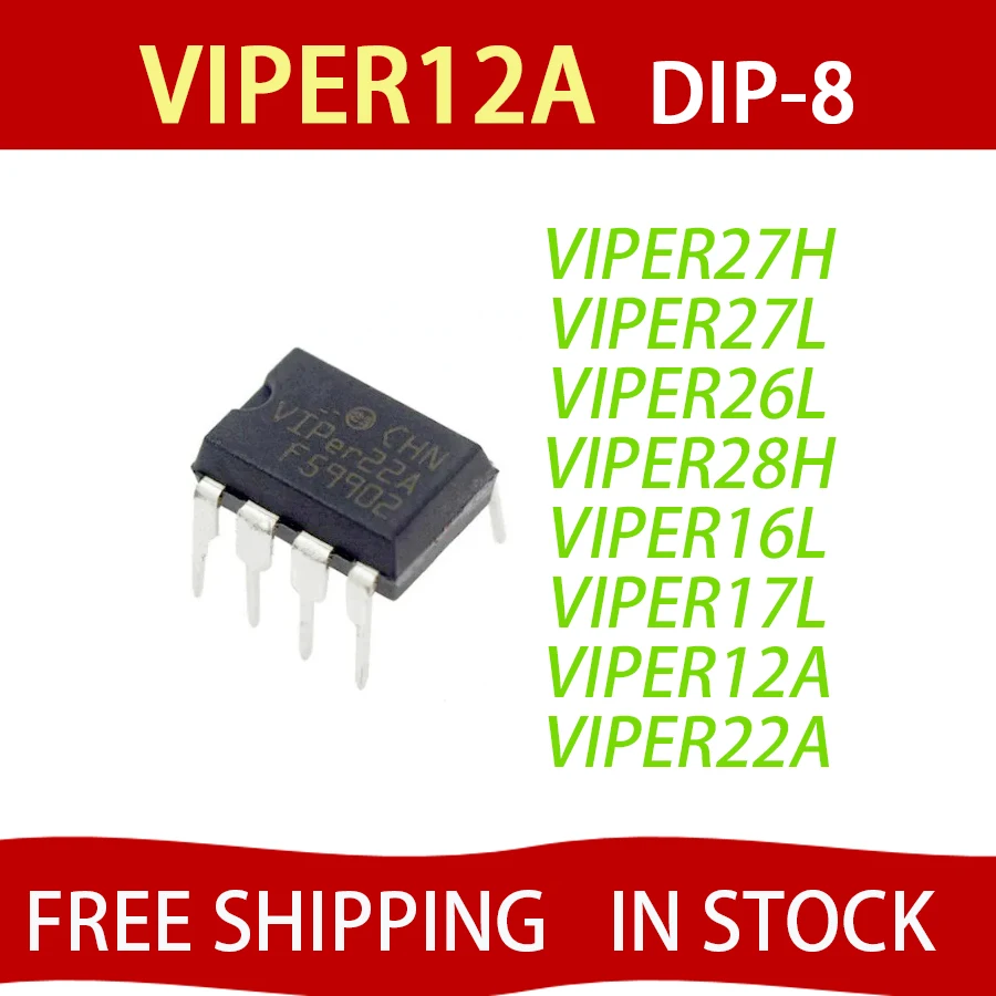 Новинка, VIPER12A VIPER22A VIPER16L VIPER17L VIPER26L VIPER27L VIPER27H VIPER28H DIP8, 5 шт., бесплатная доставка
