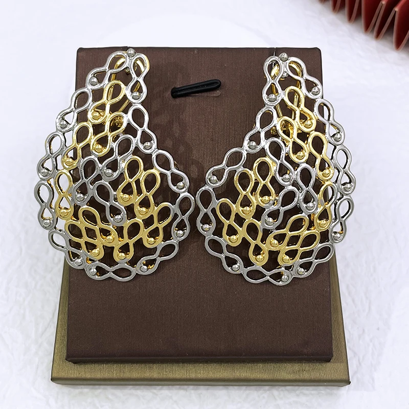 Женские серьги-кольца с покрытием из 18-каратного золота