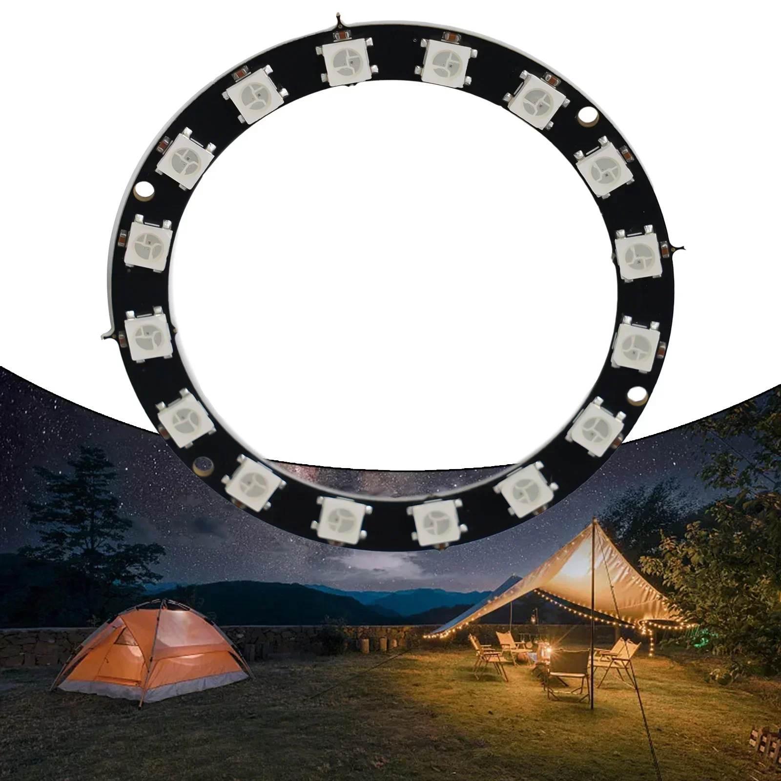 5 В светодиодные кольца индивидуальное адресное RGB светодиодное неопиксельное