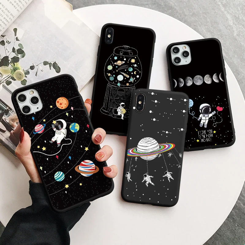cartoon astronaut phone case for xiaomi redmi note 10 9 s 8 7 pro 8t 5 9c 9a mi 11t 9t a3 10 11 10t lite poco x3 nfc f3 m3 cover free global shipping