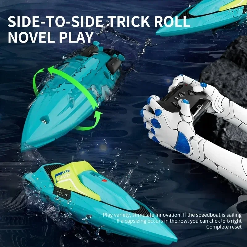 S5 2.4G RC Лодка Водонепроницаемая двухмоторная высокоскоростная гоночная модель