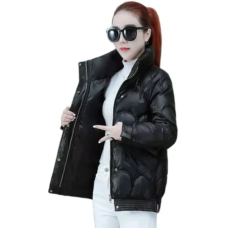 

Wash-free Down Cotton-padded Clothes Women's Bright New Fashion Colorful Cotton-padded Jacket Winter Ladies Thick Coat Lady Tide