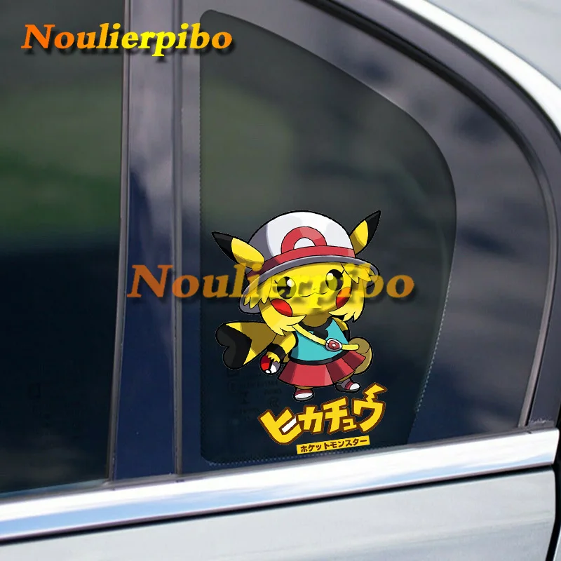 Забавные аниме наклейки на автомобиль Pokemon Spoof Pikachu PVC машина бампер окно