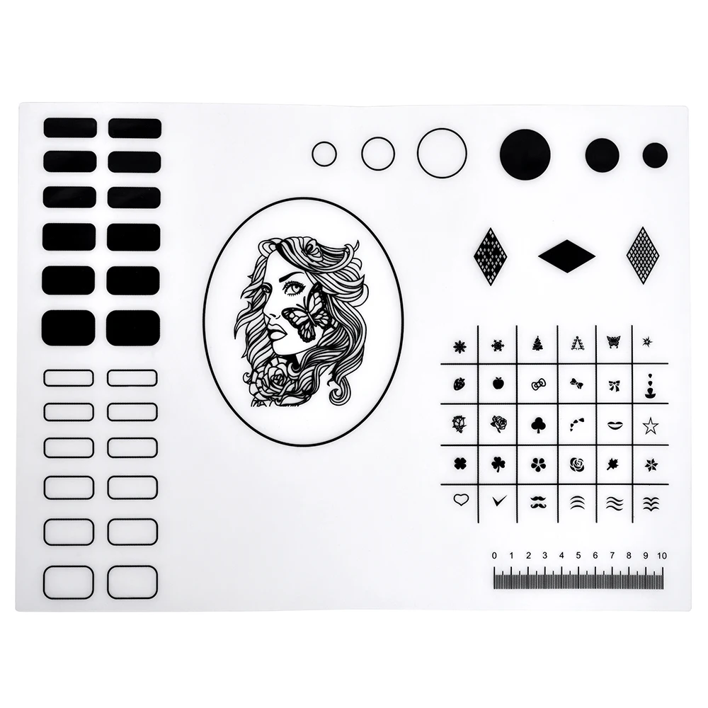 1 шт. силиконовый коврик для маникюра с силиконовым гелем