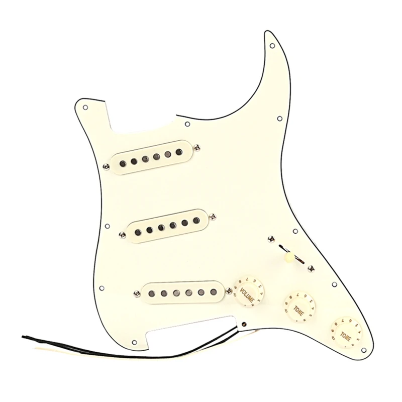 

Electric Guitar Single-Coil Pickup Pickguard 11 Holes Guitar Prewired loaded Pickguard Guitar Playing Accessories 918E