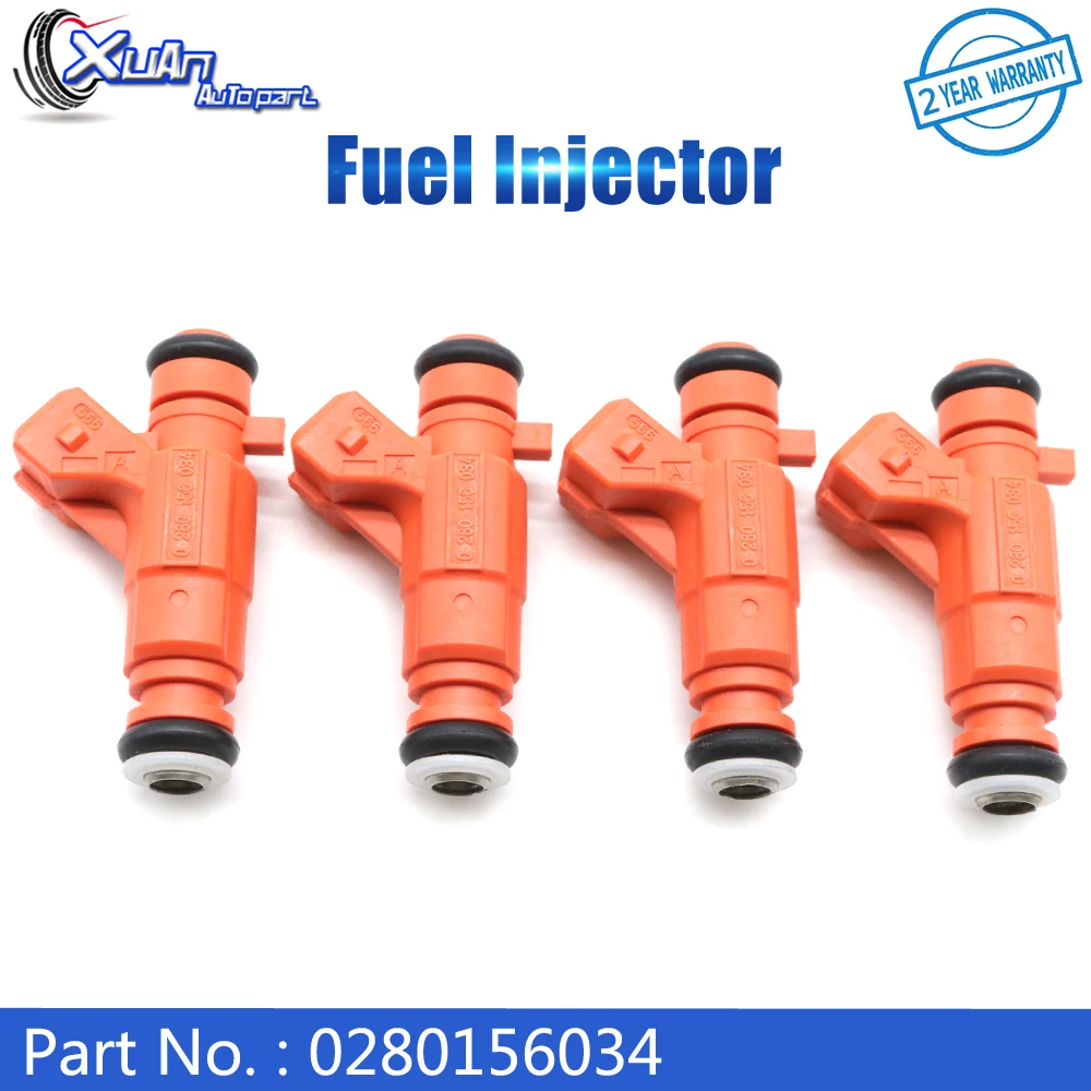 XUAN 4 шт./лот Топливные форсунки 0280156034 для Citroen C2 C3 Xsara Berlingo Peugeot 206 307 1007 Partner 1 6 16V 2000-2014