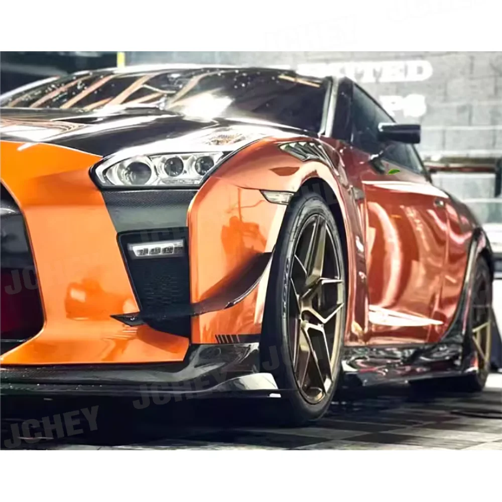 Карбоновые сплиттеры-канарды JCHEY для переднего бампера Nissan GTR R35 2017-2024, комплект обвесов, боковые накладки, 2 шт.компл., FRP (art.: 3920dc84d1bb1) - 3920dc84d1bb1