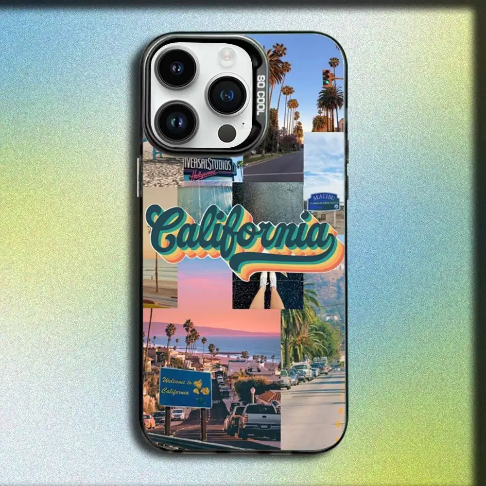 Фото Чехол для телефона Travel Los Angeles California для iPhone 17, 16, 15, 14, 13, 12, 11, Pro, Max, Plus, E, SE4, Air, Mini, черный, IMD Box №2