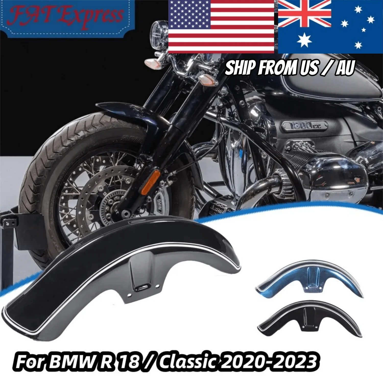 

For BMW R18 R 18 Classic 2020 2021 2022 2023 Motorcycle Front Fender Mudguard Wheel Cover Splash Guard Protector Accessories