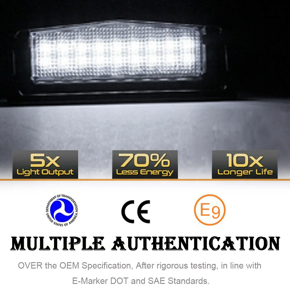 6000K белые светодиодные задние фонари номерного знака для Mazda MX-5 Miata 2 Harchback MK3