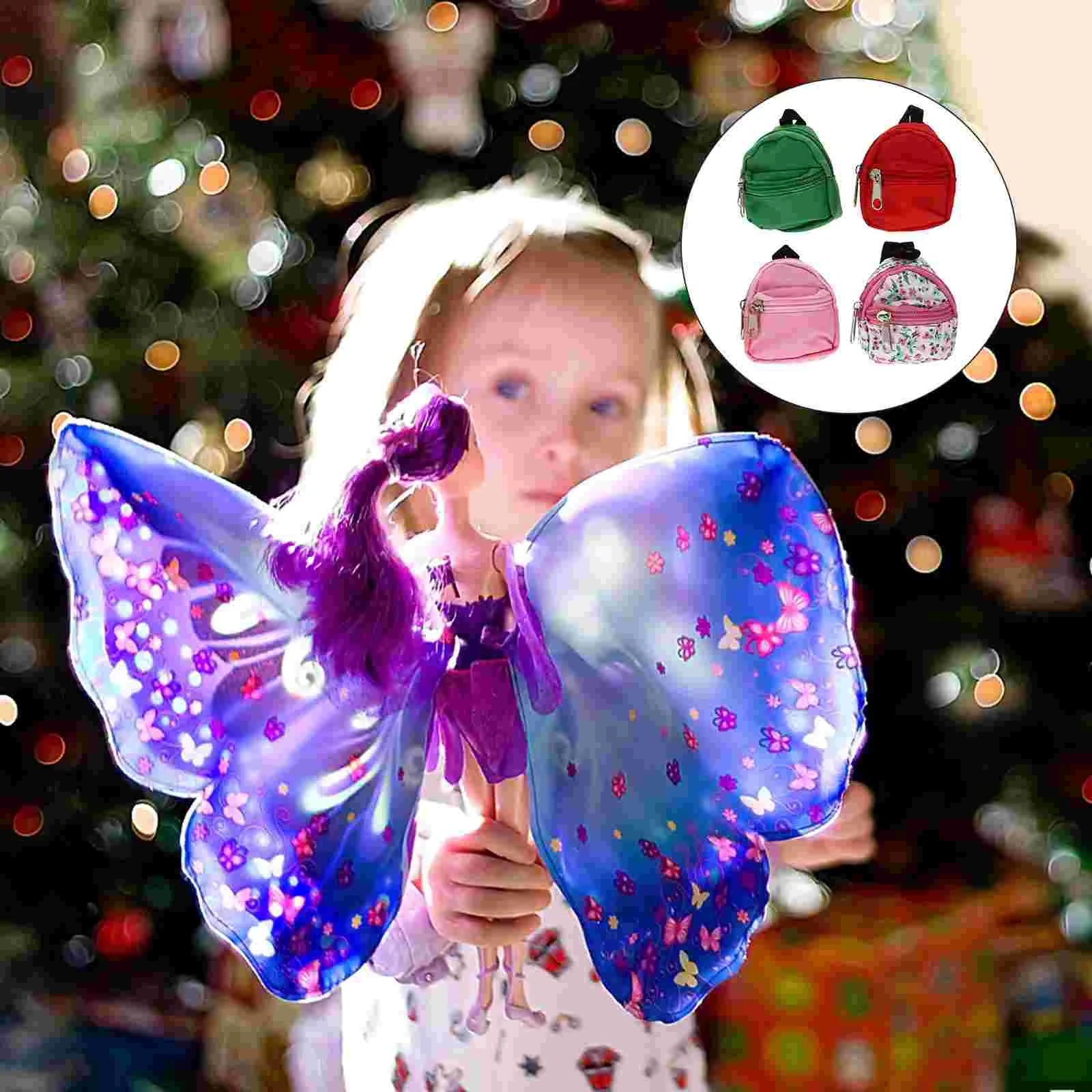 

Mini Backpack School Accessories House Miniature Toy Diy Zipper Backpacks Model Supplies Decor Baby Cute Elsa Toys Decoration