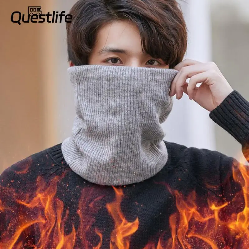 

Зимний теплый шарф, кашемировый шарф, самонагревающийся вязаный воротник, утепленное полотенце для верховой езды