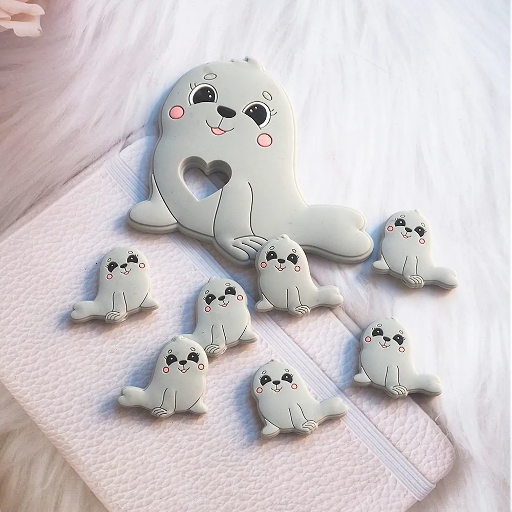 

Силиконовые Зубные кольца Chenkai в форме уплотнения, не содержит Бисфенол А, Детская Подвеска, сенсорная пустышка для кормления, ювелирные изд...