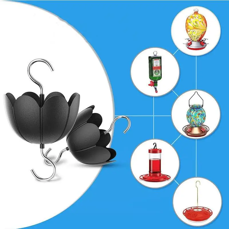 

Ant Trap For Bird Feeder Flower Shape Feeder Accessory Moat Hooks Sturdy Leakproof Ant Guard Moat Hook For Patio Lawn Garden