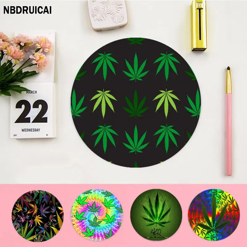 

Abstractionism Art High Weed DIY Round Office Student Gaming Thickened Writing Pad Non-slip Cushion Mouse Pad Teen Girls Bedroom