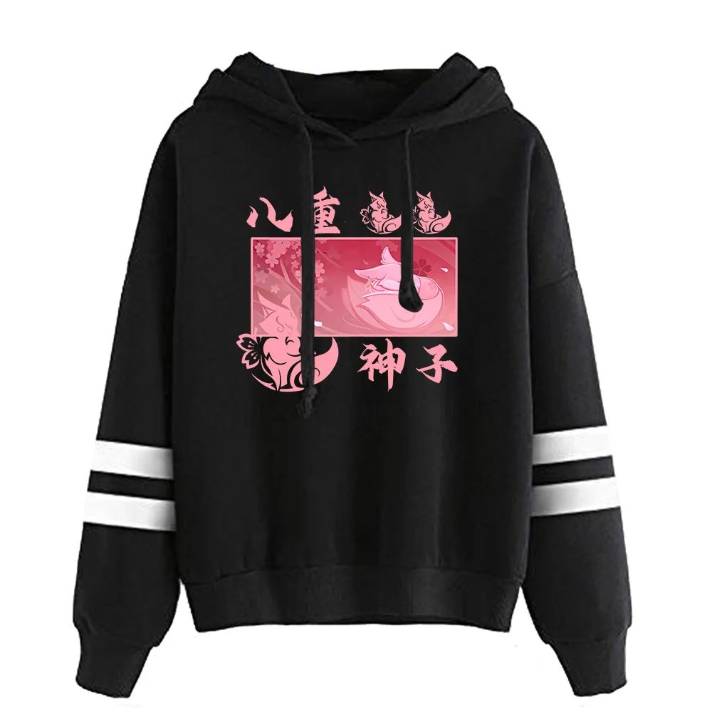 

2023 Новое поступление Yae Miko худи лиса печать мультфильм Merch Толстовка Повседневная забавная уличная одежда пуловер Одежда