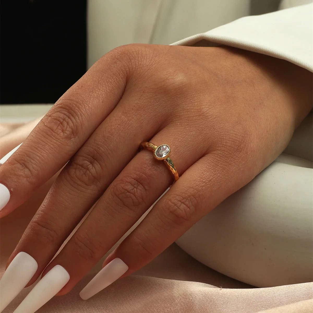 MANGOSKY AAAA Austra кольцо с кристаллами кубического циркона женское имитацией платины 17