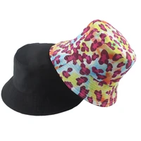 2022 new leopard bucket hats for women summer panama hat bob outdoor hiking beach fishing cap reversible fisherman hat
