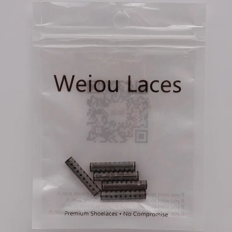 Weiou Lace 24*5MM Chinese Mahjong Tiles Texture TapeAglets Elegant Metal StringTips Luxury Rope Accessories 100pcs/pck Wholesale