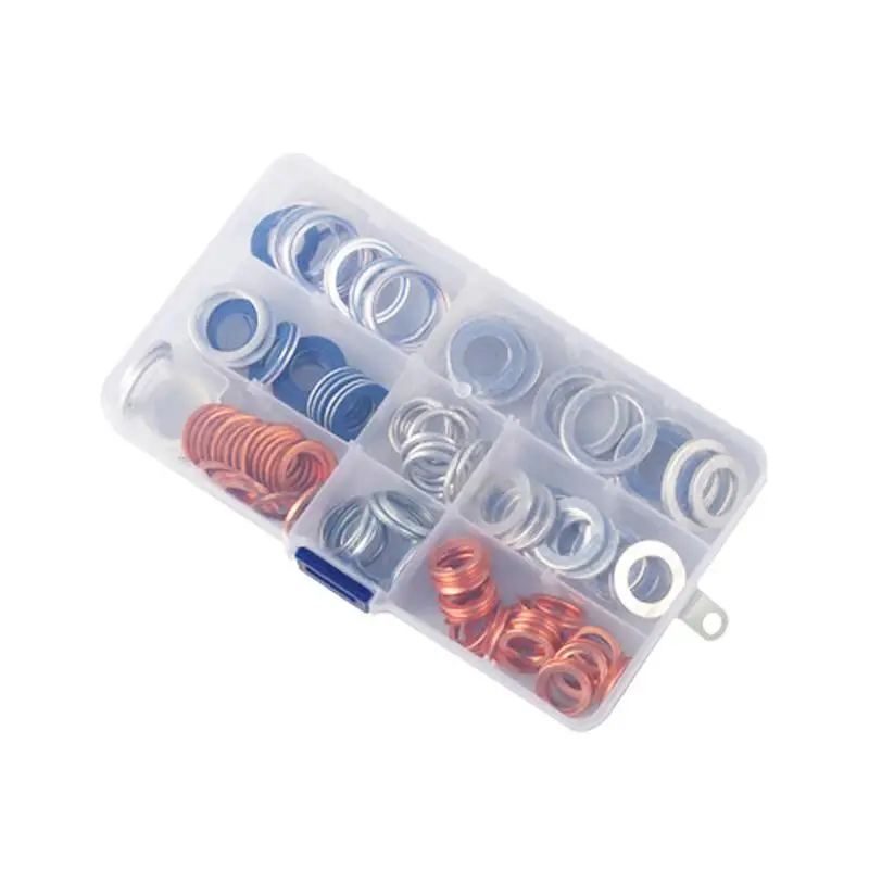 

Screw Washer Set Anti Rust Screw Washers 140pcs Repair Kit Wear Resistant Flat Washer Aluminum Washers Gasket For Pickups Cars