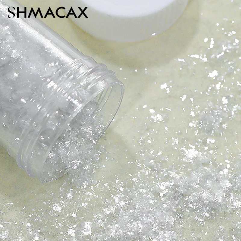 Зеркальный Радужный смешанный Блеск для ногтей Блестящий Бриллиант искусство