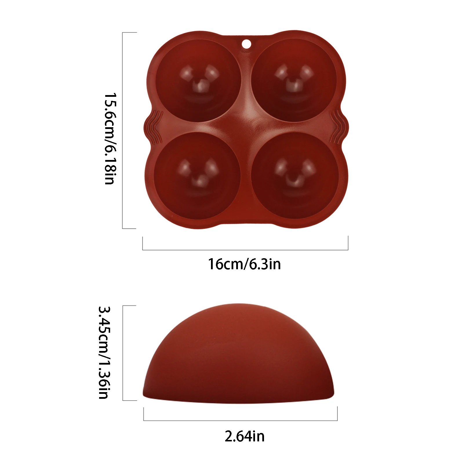 Большая полусфера силиконовая форма для выпечки 3D шоколада Полусферы кексов