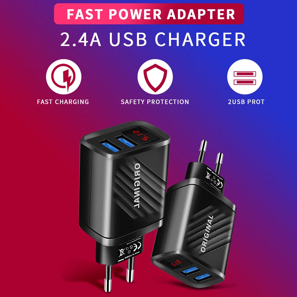 18W USB charger fast charging For Cell Phone Adapter for iPhone 13 Pro Max Tablet Portable Wall Quick Charge 3.0 Mobile Charger