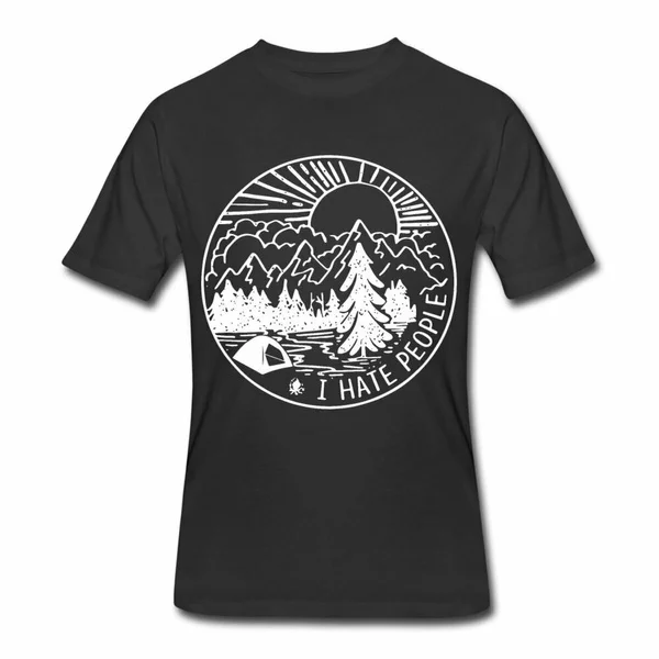 

Мужская футболка для кемпинга I Hate People s 50/50