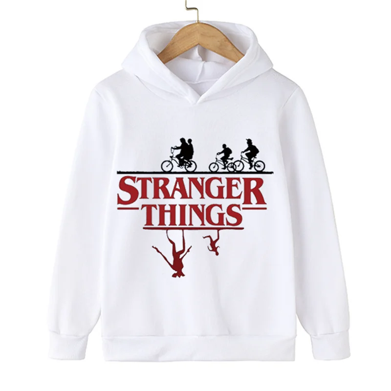 

Stranger Things 4 Hoodies Spring Autumn Children Hellfire Club Sweatshirts Boys Girls Cartoons Casual Long Sleeves Hooding Tops