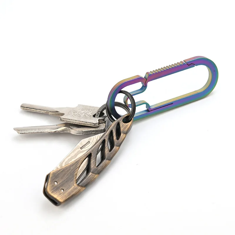 Латунный нож для киля в стиле ретро острый складной из титанового сплава брелок