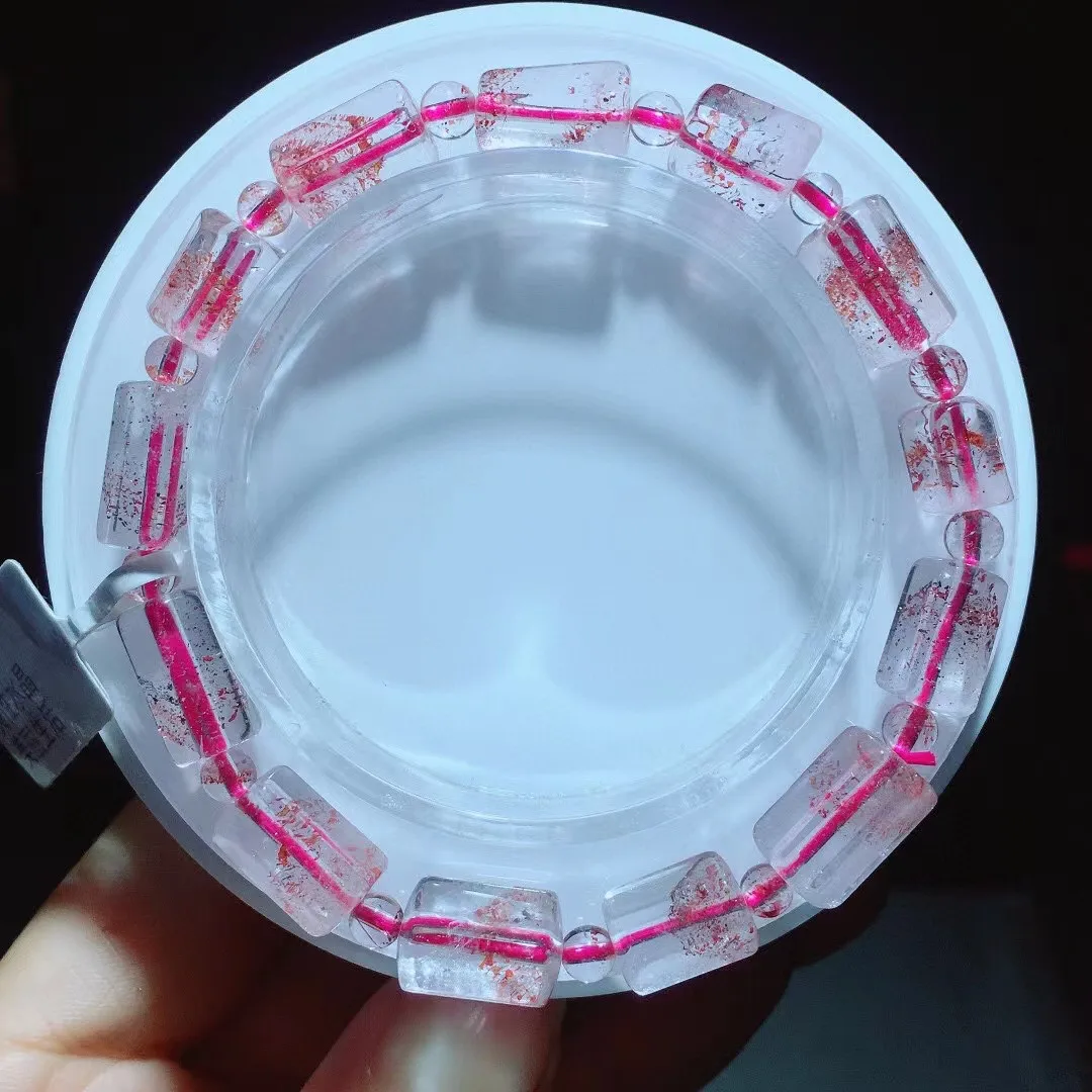 

7mm Natural Super Seven Melody Gold Strawberry Quartz Bracelet Jewelry For Women Men Beauty Crystal Reiki Beads Strands AAAAA