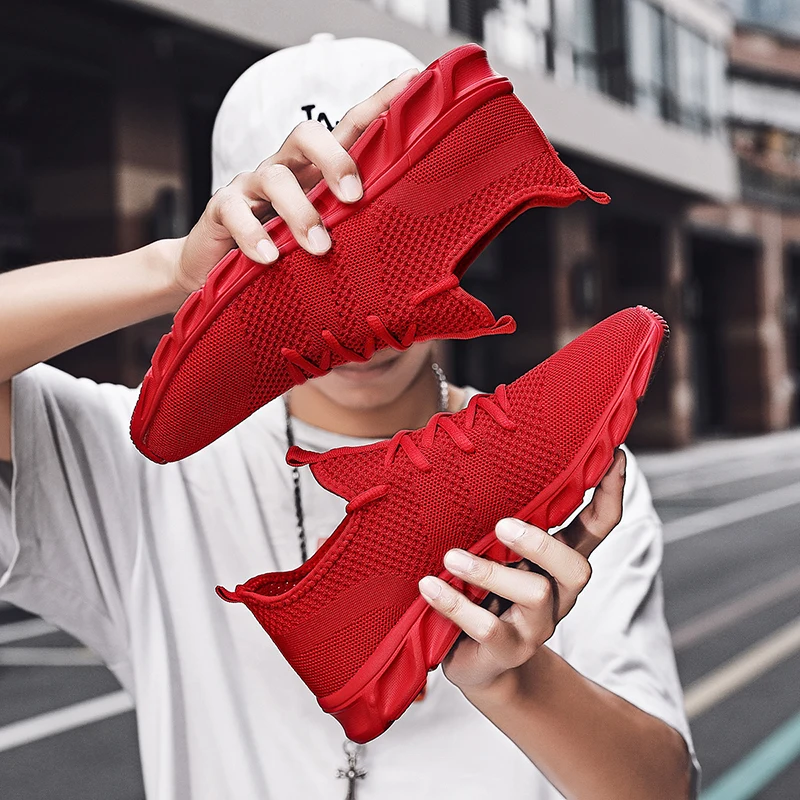 Men Soft Sole Sneakers Lightweight Mesh Breathable Running Couple Shoes Male Jogging Sneaker Women Athletic Walking Shoes