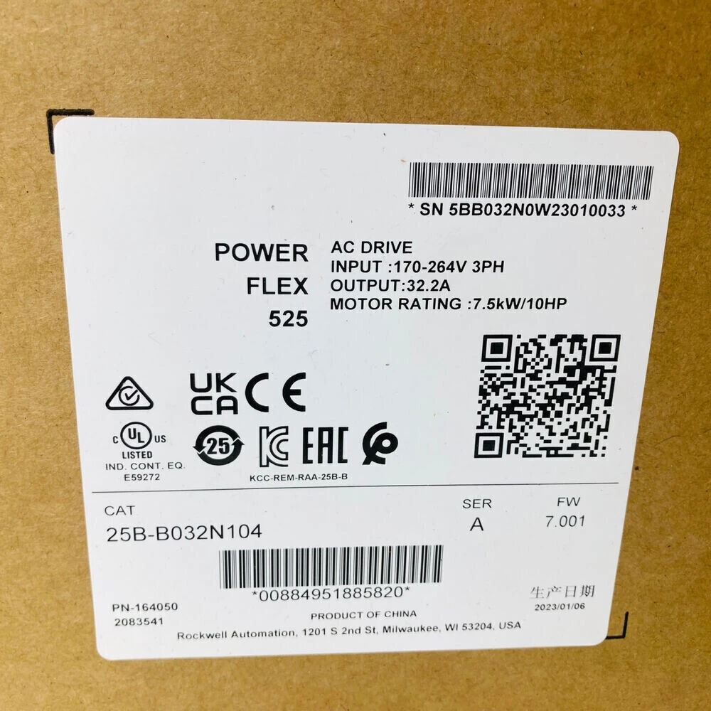 AB 25B-B032N104 Точка привода переменного тока PowerFlex 525 7 5 кВт (10 л.с.) -