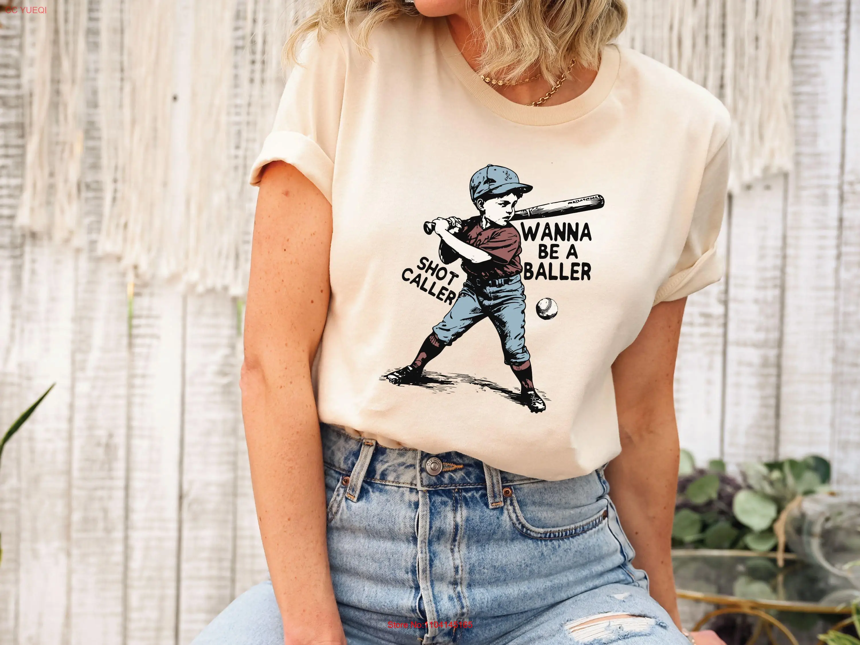 Футболка Wanna Be A Baller Shot Caller Baseball Lover Game Day Boy Fan в стиле ретро толстовка с длинными или